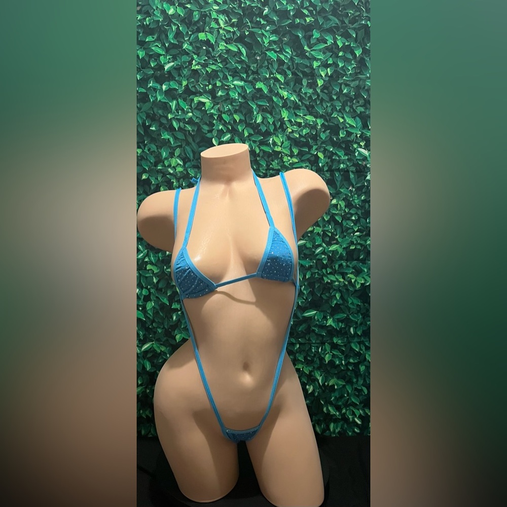 Rhinestone Slingshot Exotic Dancewear Stripper Outfit